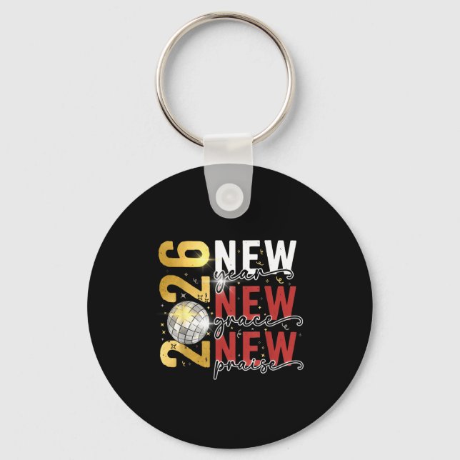 Happy New Year Eve 2026 New Year Party Hello 2026  Keychain (Front)