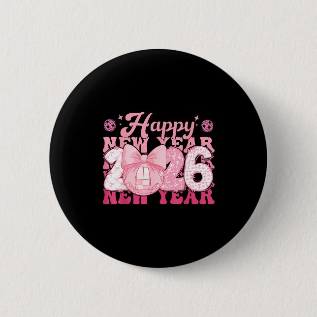 Happy New Year Eve 2026 Party Family Matching Men  Button (Front)