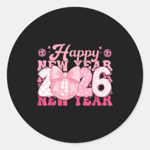 Happy New Year Eve 2026 Party Family Matching Men Classic Round Sticker