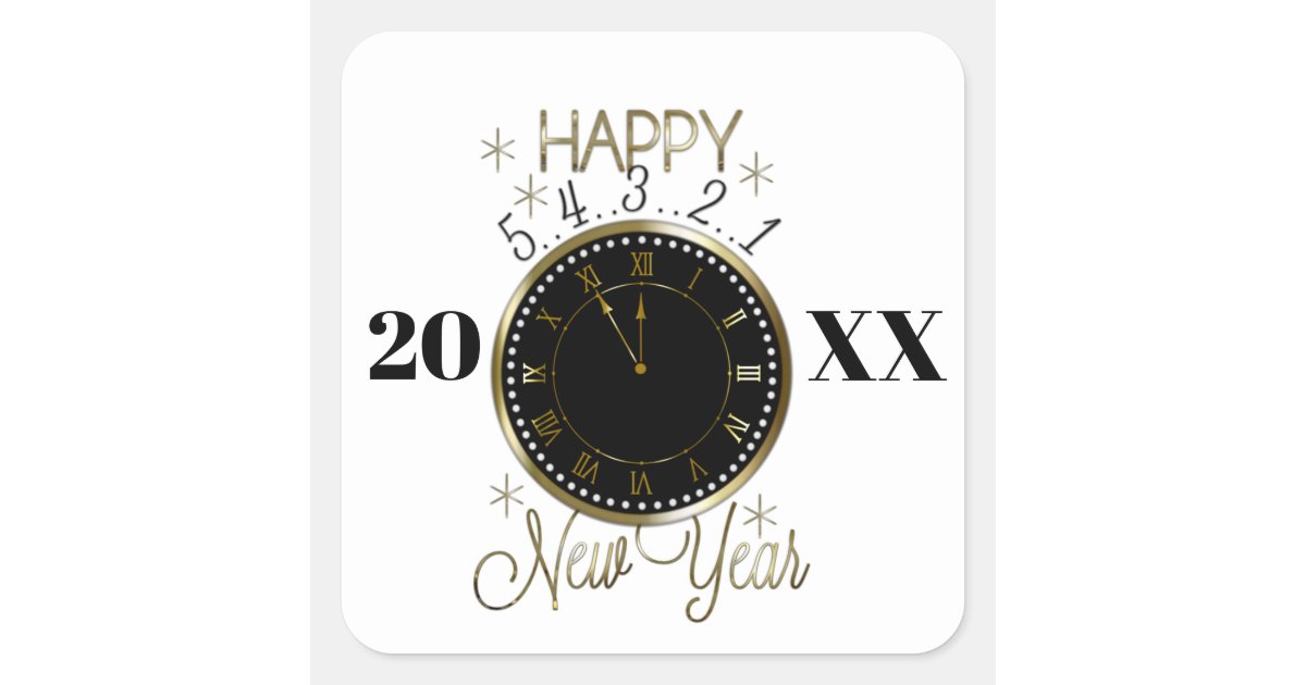 Happy New Year Eve Party Add Date Sticker Zazzle Com My new year's resolution is to stop hanging around people who ask me about my new year's wondering what to write in a happy new year card? zazzle