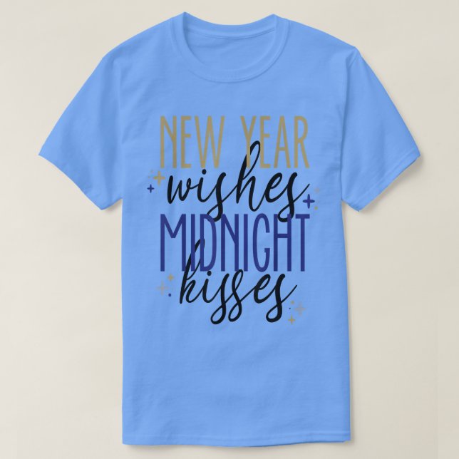 Happy New Year Eve Party New Year Wishes Midnight  T-Shirt (Design Front)
