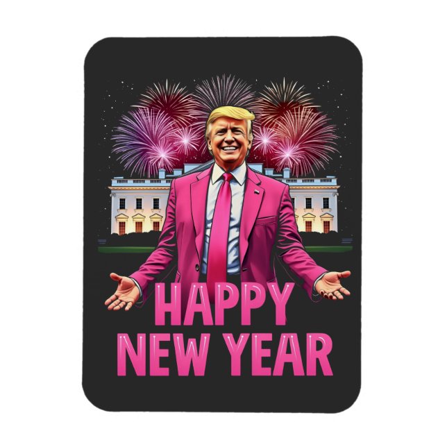 Happy New Year Eve Trump Resolution 2025 Magnet (Vertical)