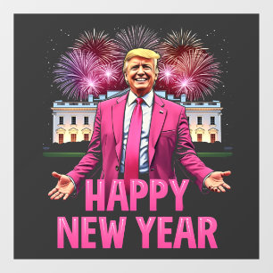 Happy New Year Eve Trump Resolution 2025 Window Cling