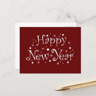 Happy New year event celebrate Holiday Postcard
