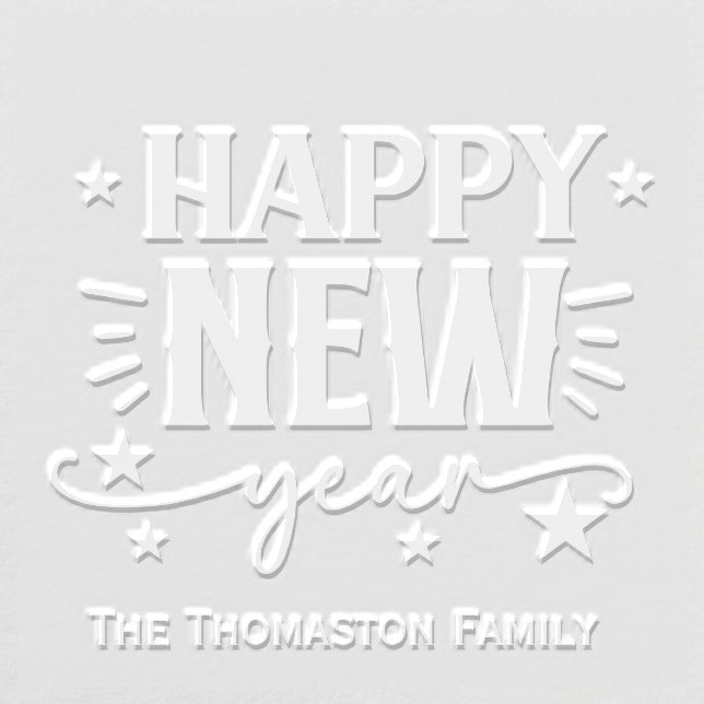 Happy New Year Family / Company Name Embosser (Design)