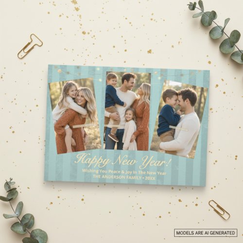 Happy New Year Family Photo Holiday Card