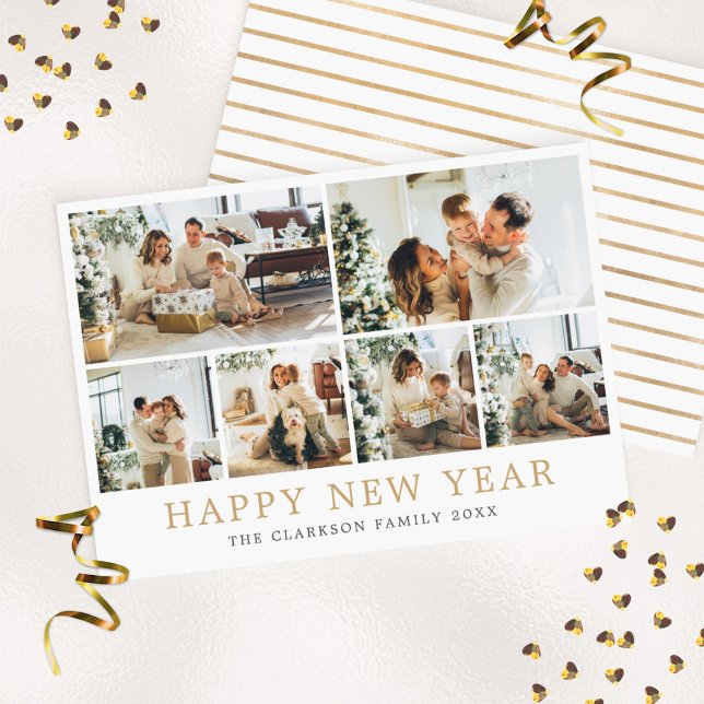 Happy New Year Family Photo Holiday Card (Creator Uploaded)
