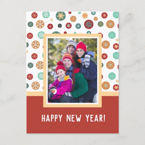 Happy New Year Family Photo Holiday Postcard