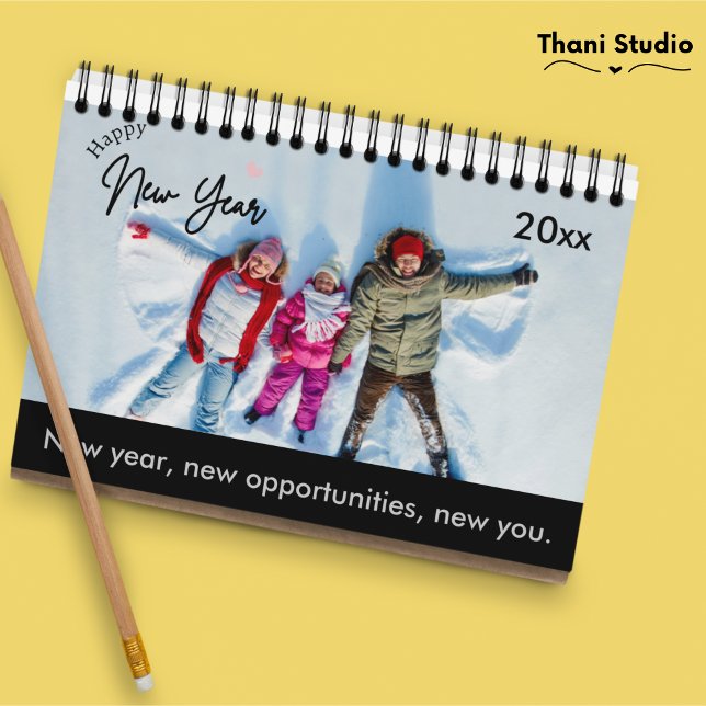 Happy New Year Family Photo & Inspirational Quotes Calendar (Creator Uploaded)