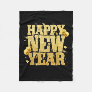 Happy New Year Family Reunion Party New Year Eve O Fleece Blanket