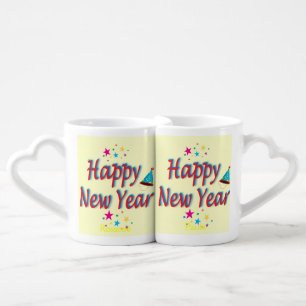 Happy New Year Festive Party Colorful Epic Coffee Mug Set
