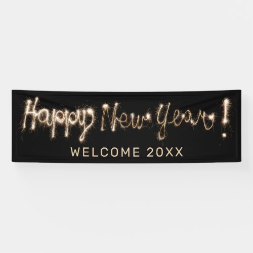 Happy New Year  Festive Sparklers Banner