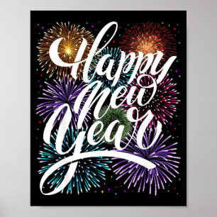 Happy New Year Firework Family Matching Men Women Poster