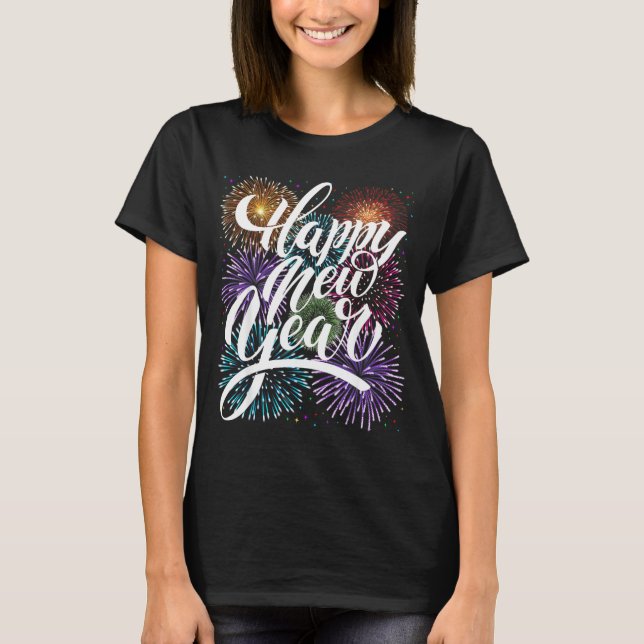 Happy New Year Firework Family Matching Men Women  T-Shirt (Front)