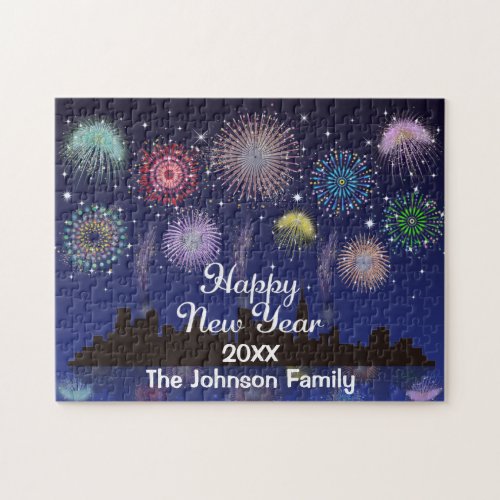 Happy New Year Fireworks Jigsaw Puzzle