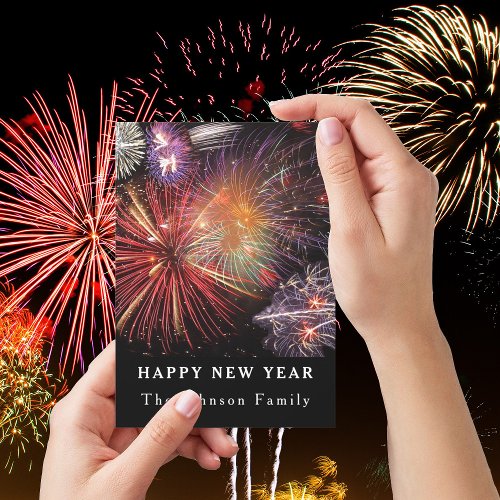 Happy New Year Fireworks or Anytime Celebration Holiday Card