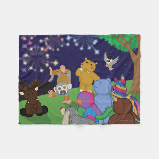 Happy New Year! Fleece Blanket (Front (Horizontal))