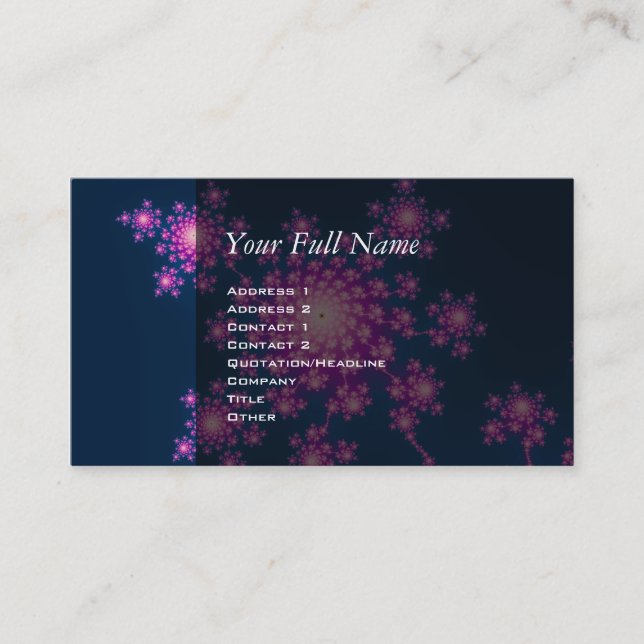 Happy New Year Fractal Business Card (Front)