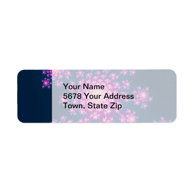 Happy New Year Fractal Label (Front)