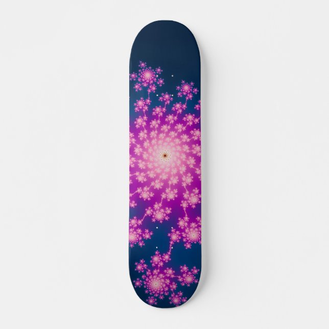 Happy New Year Fractal Skateboard Deck (Front)
