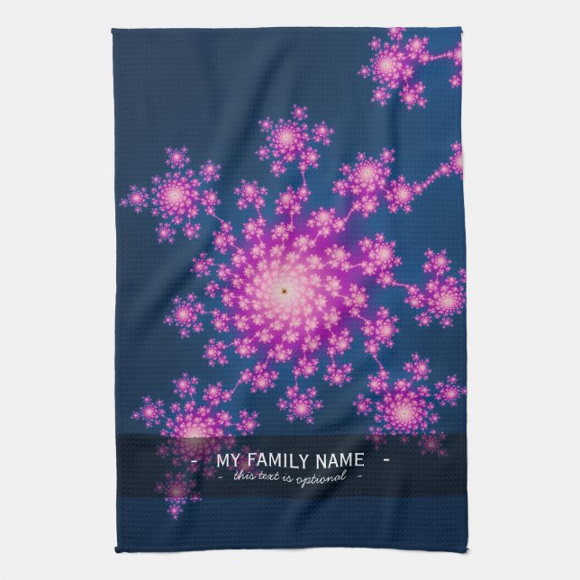 Happy New Year Fractal Towel (Vertical)