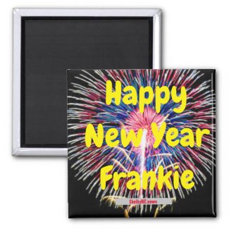 Happy New Year Frankie magnet