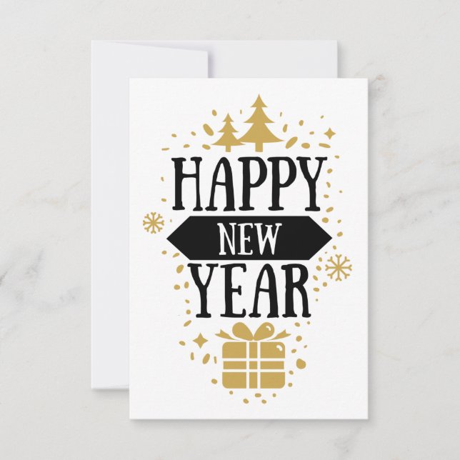 Happy New Year // Fun New Years Blank Card (Front)