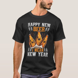 Happy New Year Funny Beer Drinking Pun Hoppy Drink T-Shirt