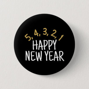 Happy New Year Funny Button