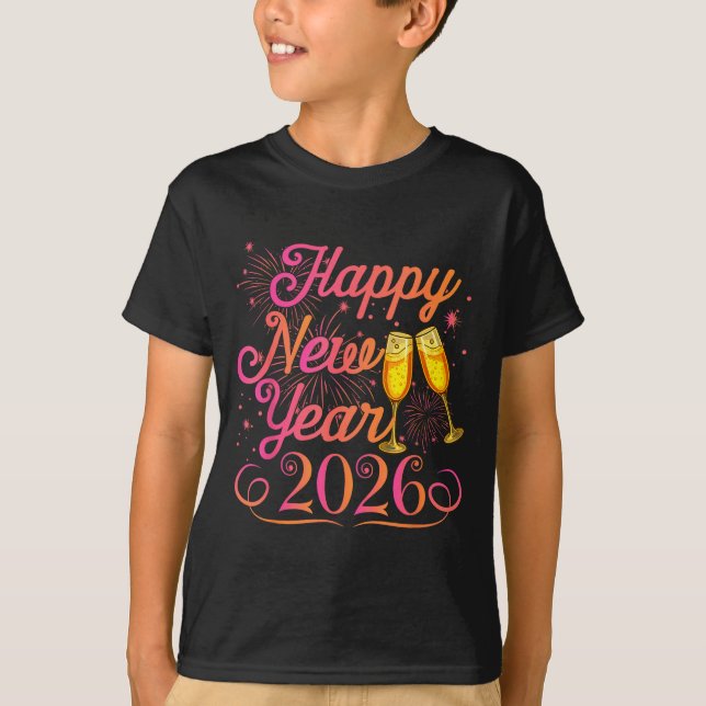 Happy New Year Funny Matching Family New Years Eve T-Shirt (Front)
