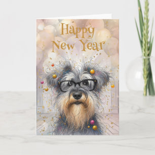 Happy New Year Funny Shaggy Dog Card