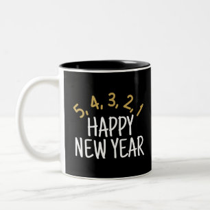 Happy New Year Funny Two-Tone Coffee Mug