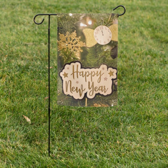 HAPPY NEW YEAR  GARDEN FLAG (In SItu)
