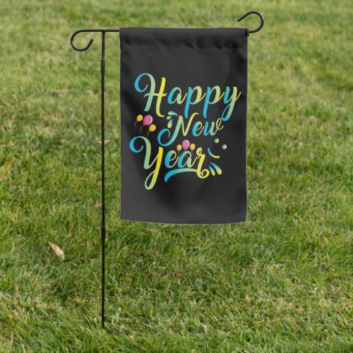 Happy New Year Garden Flag