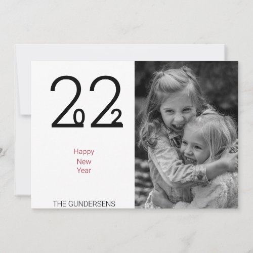 Happy New Year Geometric 2022 Holiday Card