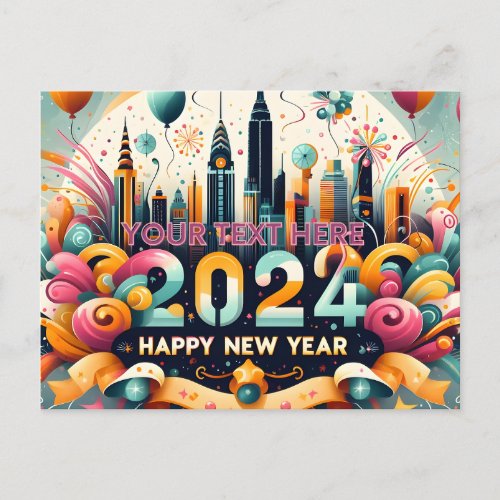 Happy New year gift card 2024 for her