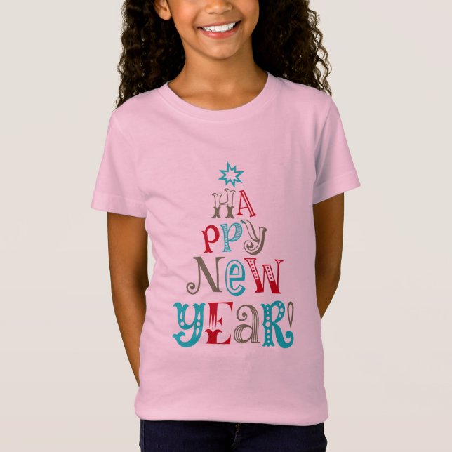 Happy New Year Girl's T-Shirt (Front)