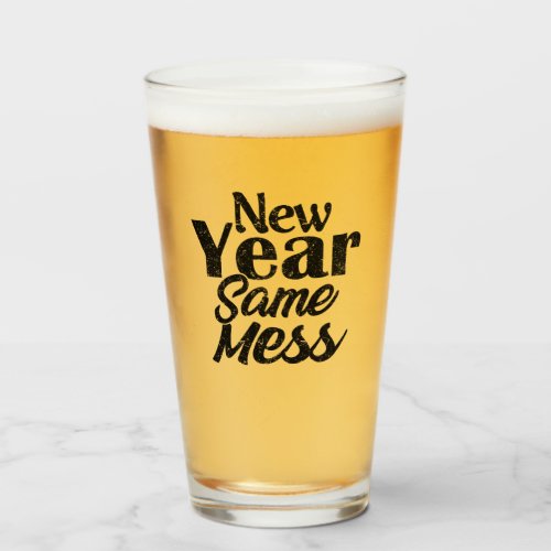 Happy New Year Glass Cup