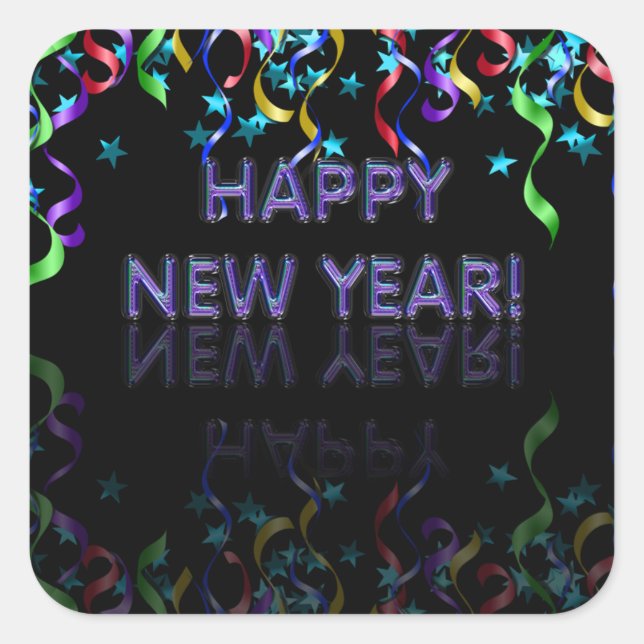 Happy New Year! | Glossy Square Sticker (Front)