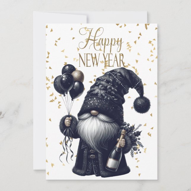 Happy New Year Gnome Announcement (Front)
