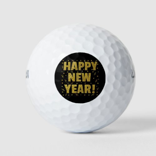 Happy New Year Golf Balls