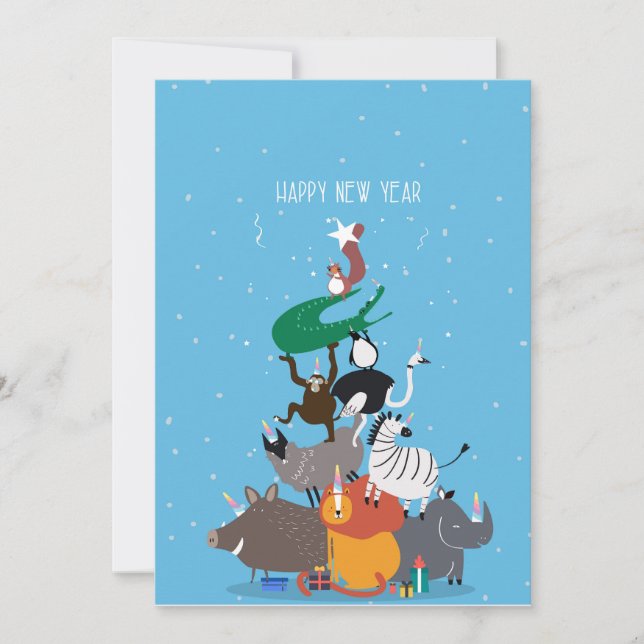 Happy New year greetings card  (Front)