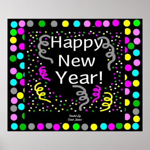 Happy New Year Greetings Poster