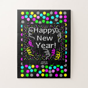 Happy New Year Greetings Puzzle 11" X 14"