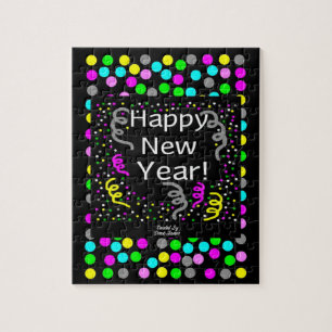 Happy New Year Greetings Puzzle 20.3 cm X 25.4 cm