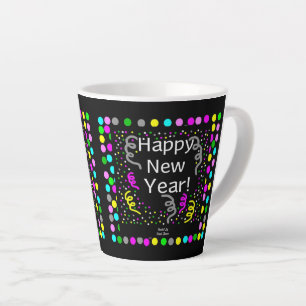 Happy New Year Greetings Small Latte Mug