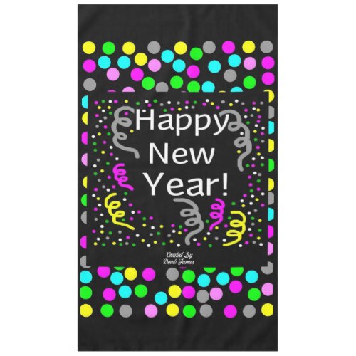 Happy New Year Greetings Tablecloth