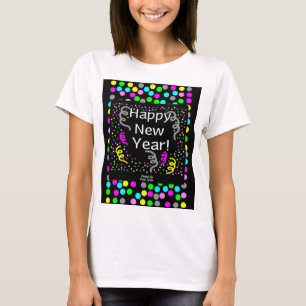 Happy New Year Greetings Women's White T Shirt