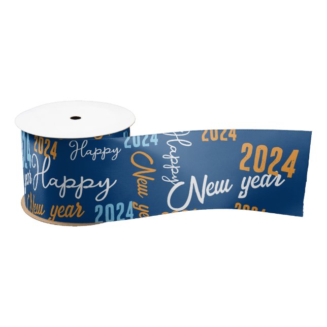 Happy New Year Grosgrain Ribbon (Spool)