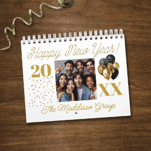 Happy New Year Group Photo Cubicle  Calendar